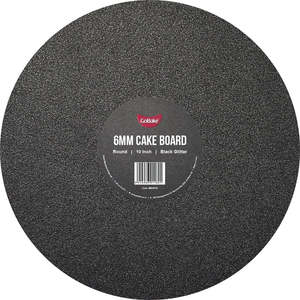 Cake Boards Round Black: Glitter Black cake board round 10 inch