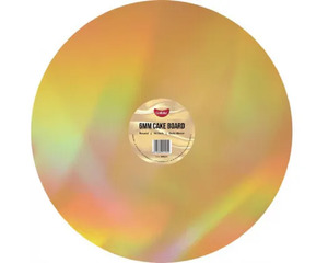 Irridescent mirror Gold cake board round 14 inch