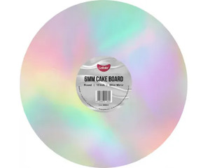 Irridescent mirror Silver cake board round 10 inch