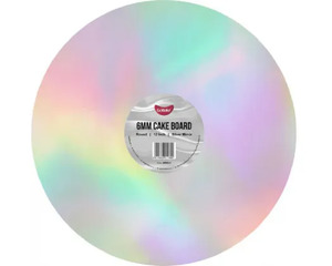 Irridescent mirror Silver cake board round 12 inch