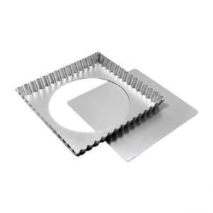 Pie Quiche Tart Pans: Fluted tart or quiche pan Square 12 x 1 inch Fat Daddios