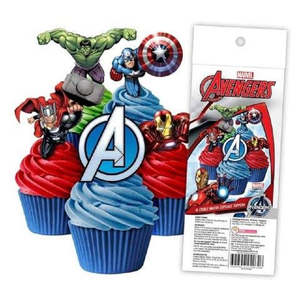 Wafer Paper Characters: Avengers pack 16 wafer paper cupcake toppers
