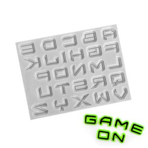 Science font letters Alphabet silicone mould