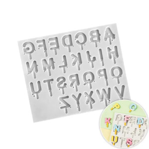 Silicone Alphabet Number Moulds: Drip letters Alphabet silicone mould