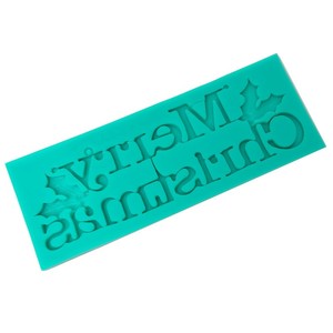 Silicone Alphabet Number Moulds: Merry Christmas words or phrase silicone mould