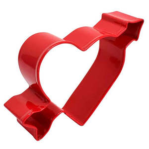 Off The Beaten Path: Heart with arrow red metal cookie cutter