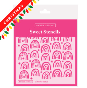 Christmas Stencils: Rainbow Festive Stencil by Sweet Sticks