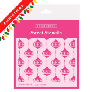 Christmas Stencils: Jolly Baubles Stencil by Sweet Sticks