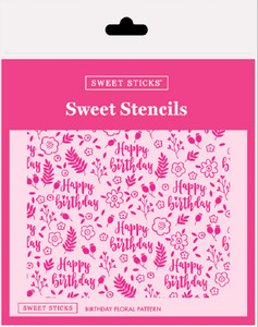 Floral Stencils: Birthday Floral Pattern Stencil by Sweet Sticks