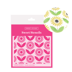 Scandi Sunflower Stencil by Sweet Sticks
