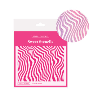 Sea Themed Stencils: Illusion Waves Stencil by Sweet Sticks
