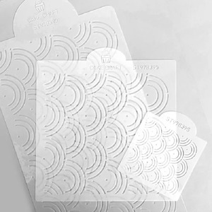 Geometric Patterned Stencils: 3 piece stencil set Scales