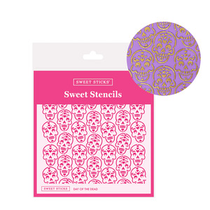 Everything Else Stencils: Day of the Dead Skulls Stencil by Sweet Sticks