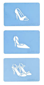 High heel shoe stencil set