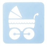 Everything Else Stencils: Pram or baby carriage stencil