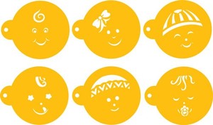 Everything Else Stencils: Baby Faces stencil