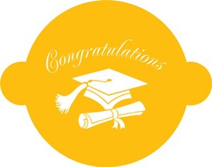 Everything Else Stencils: Graduation cake top stencil