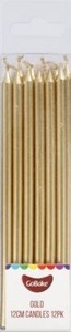 12cm tall candles Gold (12)