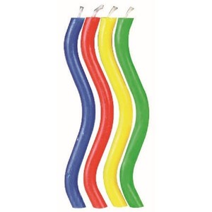 Wavy TRICK relighting candles Bright colours (10)