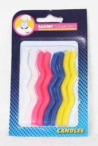Shorter Candles: Coloured Zig Zag candles
