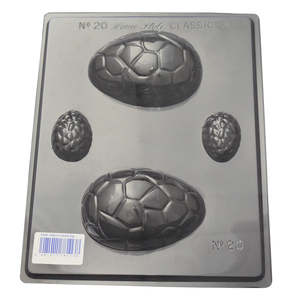 Easter eggs 2 sizes crackled chocolate mould