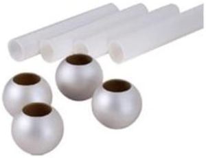 Dowels Pillars Supports: Globe pillar set 2.5 inch globes