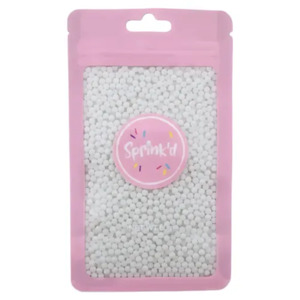 All: 2mm sugar pearls Pearlised shimmer White 60g
