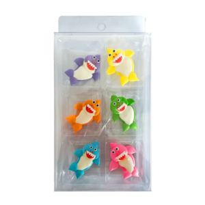 Sharks: Sharks SUGAR DECORATIONS 6 PIECE PACK