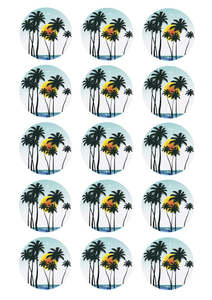 Design Sheet edible image Palm tree trees