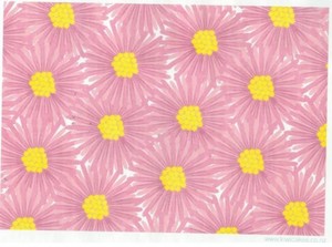 Floral Fruits Edible Printing: Wafer paper sheet Pink floral