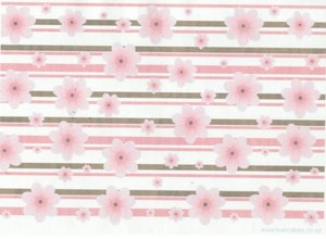 Floral Fruits Edible Printing: Wafer paper sheet Cherry Blossom STRIPE