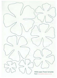 Floral Fruits Edible Printing: Wafer paper sheet Flower template style 1