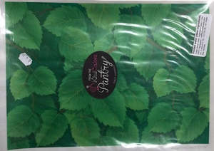 Floral Fruits Edible Printing: Wafer paper sheet Green leaves (solid background cover)