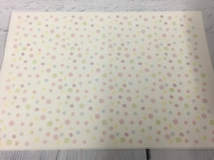 Floral Fruits Edible Printing: Wafer paper sheet Roses pastel polka dot