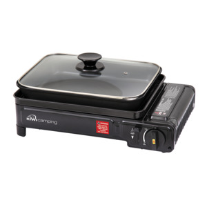 Products: Butane Gas Portable Camp Stove with Non Stick Pan & Lid Kiwi Camping NZ