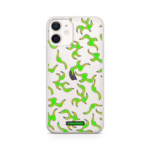 Green Fire Flames - iPhone 12 Mini