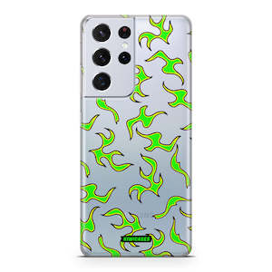 Green Fire Flames - Galaxy S21 Ultra