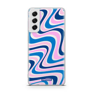 Galaxy S21 Fe: Wavey Blue Pink - Galaxy S21 FE