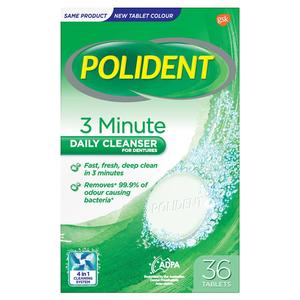 Denture Orthodontic Care: Polident 3 Minute Daily Cleanser 36's