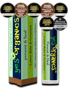 Lip Balm: Yes Organics Lemon Balm & Geranuim Prevent and Heal Lip Balm