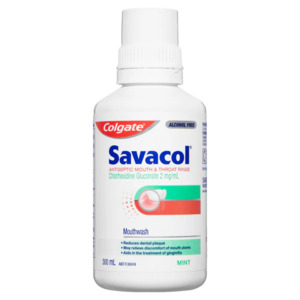 Colgate Savacol Mint Antiseptic Mouthwash 300mL