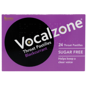 Vocalzone Blackcurrant Throat Pastilles