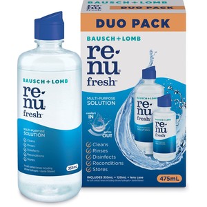 Contact Lenses Solution: RENU® FRESHTM MULTI-PURPOSE SOLUTION DUO PACK 355ML + 120ML