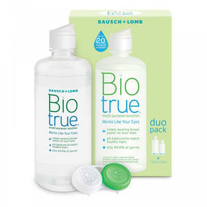Contact Lenses Solution: BL Biotrue Multi-purpose Solution Duo Pack + Lens case