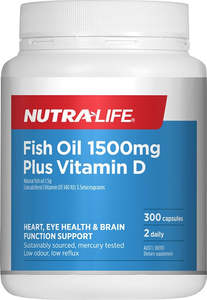 Bone Joint Muslce: Nutralife Fish Oil 1500mg Plus Vitamin D 300s