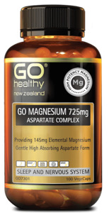 Go Healthy Go Magnesium 725mg Aspartate Complex (100 Vege Caps)
