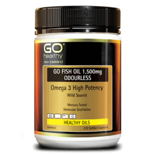 Bone Joint Muslce: Go Healthy Fish Oil 1500mg Odourless (210 SoftGel Capsules)