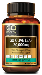 Brain Health: Go Healthy Go Olive Leaf 20,000mg (30 vegecaps) + GWP (1x Go Vir Defence 30s)