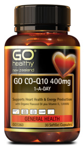 Go Healthy Go Co Q10 400mg 1-A-Day SoftGel Capsules (30 caps)