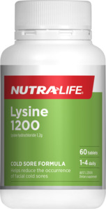 Lip Care 1: Nutralife Lysine 1200 Tablets